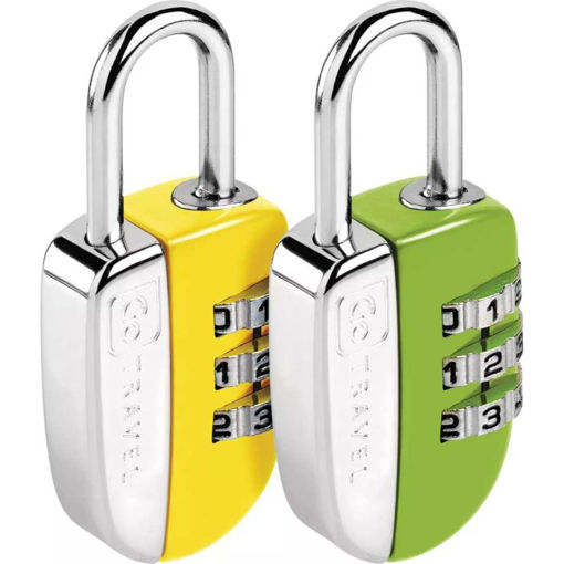 Picture of PADLOCKS MINI COMBI TWIN YELLOW / GREEN